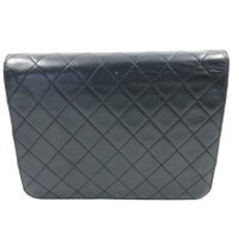 Chanel Shoulder Push Black Chain Bag Lock Mark Coco Matelasse